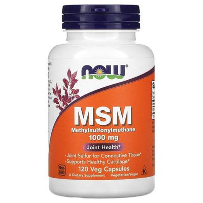 MSM, Méthyl-sulfonyl-méthane, 1000 mg, 120 capsules végétariennes