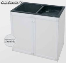 Mueble aluminio para lavadero vasco thor color blanco