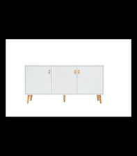 Mueble aparador Md-Tiano 3 puertas acabado blanco, 140cm(ancho) 68cm(altura)