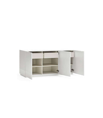 Mueble aparador modelo Doric 3 puertas 3 cajones interiores acabado blanco, - Foto 2