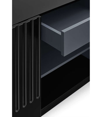 Mueble aparador modelo Doric 4 puertas 4 cajones interiores acabado negro, - Foto 2