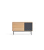 Mueble aparador modelo Yoko 1 puerta 3 cajones acabado roble/antracita,