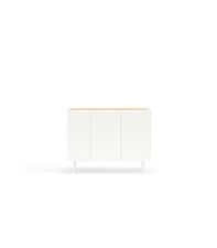 Mueble aparador para comedor modelo Arista 3 puertas acabado blanco, 40cm(ancho)