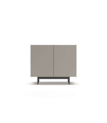 Mueble auxiliar 2 puertas abatibles modelo 601-1 acabado en nogal/arena. 78 cm