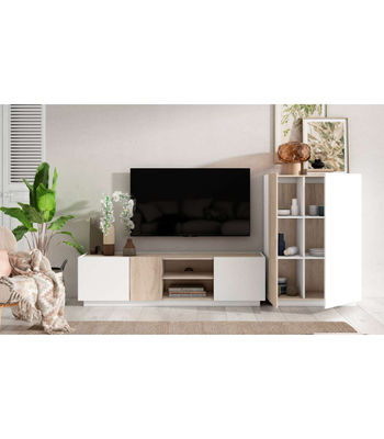 Mueble auxiliar/bodeguero Celia acabado blanco/sahara, 125.6cm(alto) - Foto 4