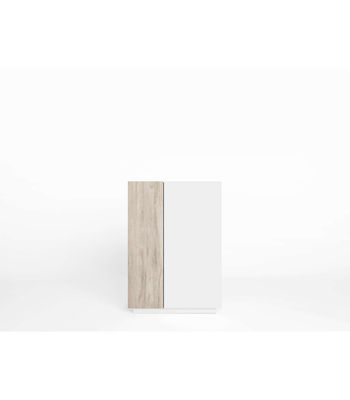 Mueble auxiliar/bodeguero Celia acabado blanco/sahara, 125.6cm(alto)