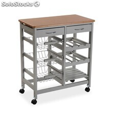 Mueble auxiliar de cocina multiusos, modelo kitchen (gris) - Sistemas David