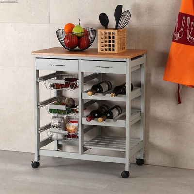Mueble auxiliar de cocina multiusos, modelo kitchen (gris) - Sistemas David - Foto 2