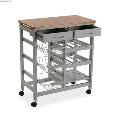 Mueble auxiliar de cocina multiusos, modelo kitchen (gris) - Sistemas David - Foto 3