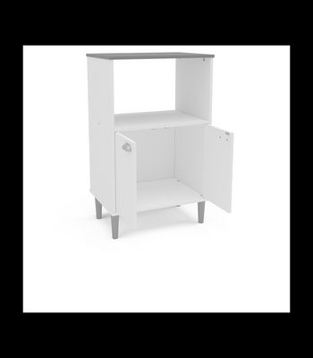 Mueble auxiliar microondas en acabado color blanco, 95 cm(alto) 58cm(ancho) - Foto 4