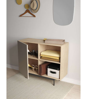 Mueble auxiliar modelo 601-2 acabado en roble/arena. 78 cm (alto) x 90 cm - Foto 2