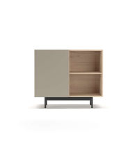 Mueble auxiliar modelo 601-2 acabado en roble/arena. 78 cm (alto) x 90 cm