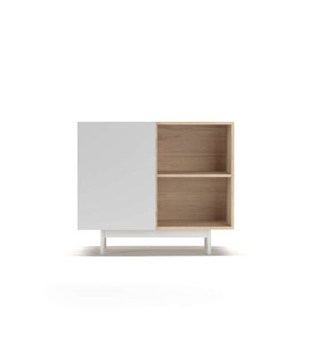 Mueble auxiliar modelo 601-2 acabado en roble/blanco. 78 cm (alto) x 90 cm - Foto 3