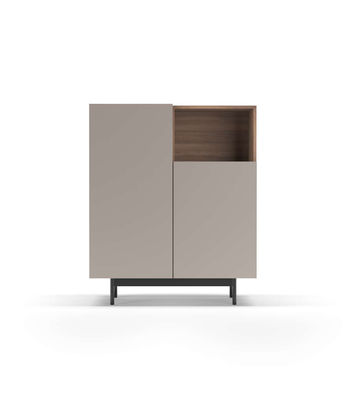 Mueble auxiliar modelo-602-1 acabado nogal/arena, 110 cm (alto) x 90 cm (ancho)