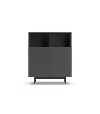 Mueble auxiliar modelo 602-2 acabado en grafito. 110 cm (alto) x 90 cm (ancho) x