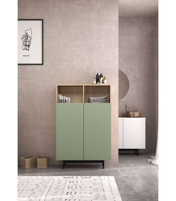 Mueble auxiliar modelo 603-1 acabado roble/verde, 110 x 90 x 34 (alto x ancho x - Foto 3