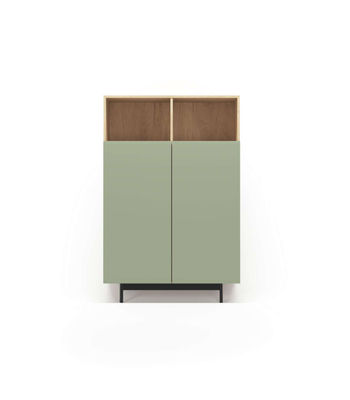 Mueble auxiliar modelo 603-1 acabado roble/verde, 110 x 90 x 34 (alto x ancho x