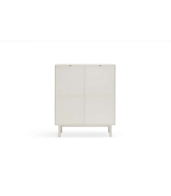 Mueble auxiliar modelo Corvo 3 puertas 3 cajones acabado crema, 40cm(ancho) - Foto 2