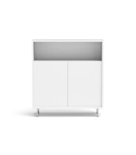 Mueble auxiliar/zapatero Md-509 con puertas acabado blanco, 89cm(alto)