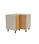 Mueble bajo de rincón acabado en puertas en color roble vega, 85 cm(alto)93x93 - 1