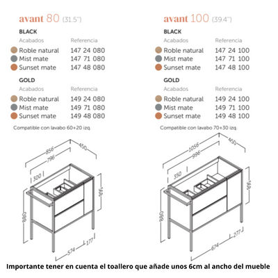 Mueble Baño al Suelo con Lavabo Cerámico | 100cm | 2 Cajones Puerta Lateral - Foto 4