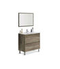 Mueble baño Loa 2 cajones espejo y lavabo en acabado color nordik 80 cm(alto)80