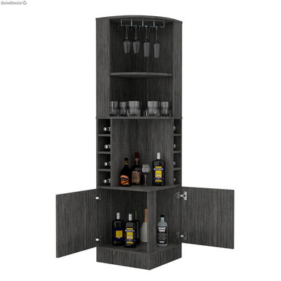 Mueble bar esquinero Syrah, con soporte para copas - Foto 4