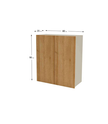 Mueble cocina alto con dos puertas en roble vega, 90 cm(alto)80 cm(ancho)35 - Foto 2