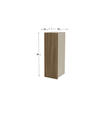 Mueble cocina alto con una puerta en color nogal noceto, 90 cm(alto)30 - Foto 2