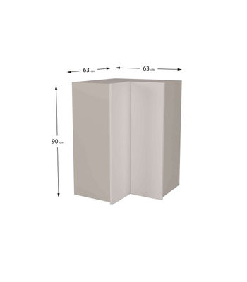 Mueble cocina alto de rincón acabado en puertas color blanco mate, 90cm(alto) - Foto 2