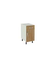 Mueble cocina bajo con 1 cajón y 1 puerta en roble cortez. 83 cm(alto)40