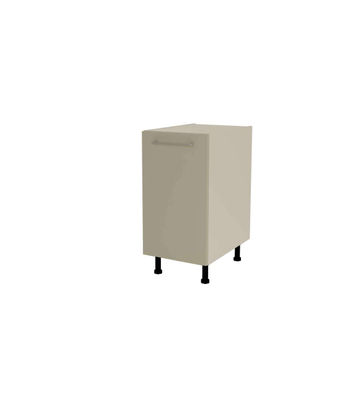 Mueble cocina bajo con 1 puerta en gris cream y blanco. 85 cm(alto)40