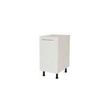 Mueble cocina bajo con 1 puerta en gris cream y blanco mate. 85 cm(alto)40