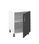 Mueble cocina con una puerta en gris parís, 83 cm(alto)60 cm(ancho)58 cm(largo), - 3
