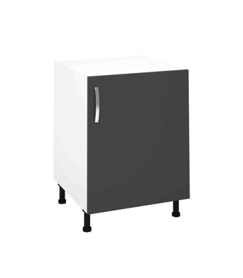 Mueble cocina con una puerta en gris parís, 83 cm(alto)60 cm(ancho)58 cm(largo)