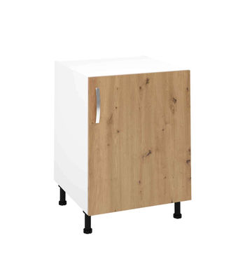 Mueble cocina con una puerta en roble albar. 83 cm(alto)60 cm(ancho)58