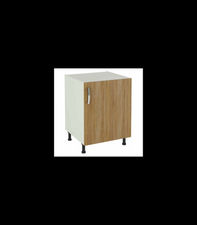 Mueble cocina con una puerta en roble cortez. 83 cm(alto)60 cm(ancho)58