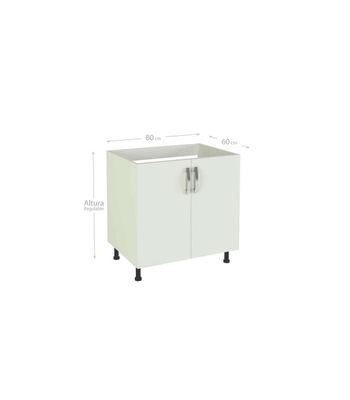 Mueble cocina fregadero 2 puertas en blanco. 83 cm(alto)80 cm(ancho)58 cm(largo) - Foto 4