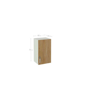 Mueble cocina para colgar con 1 puerta en roble cortez. 70 cm(alto)40 - Foto 4
