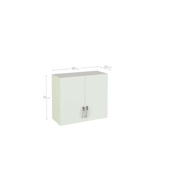 Mueble cocina para colgar con 2 puertas en blanco. 70 cm(alto)80 cm(ancho)33 - Foto 3