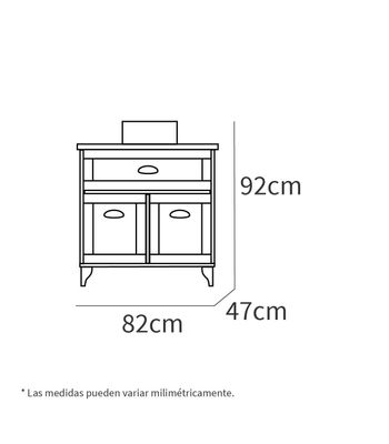 Mueble con lavabo Toscana en acabado color blanco 95 cm(alto)85 cm(ancho)47 - Foto 2