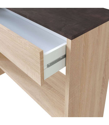Mueble consola Luz con cajón y espejo en roble Canadian y óxido 0X6741F - Foto 2