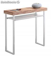 Mueble consola para recibidor DAREK, diseño industrial, de madera y patas metal.