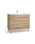 Mueble de Baño al Suelo con Lavabo Cerámico de Fondo Reducido | 70 cm | Guías - 1