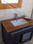 Mueble de baño AVILA DOS wengue 90 cm con encimera cristal, lavabo y espejo - 1