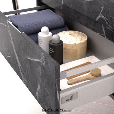 Mueble de baño con cajones mármol de color gris a conjuntar con plato de ducha - Foto 3