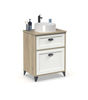 Mueble de baño con lavabo Toscana acabado color cambrian/blanco, 80cm(alto)