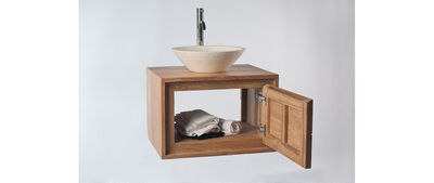 Mueble de baño: mueble en teca y lavabo terrazo PEKKA - Foto 2