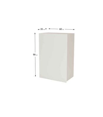Mueble de cocina alto con una puerta en gris cream y blanco mate. 90 cm(alto)60 - Foto 2