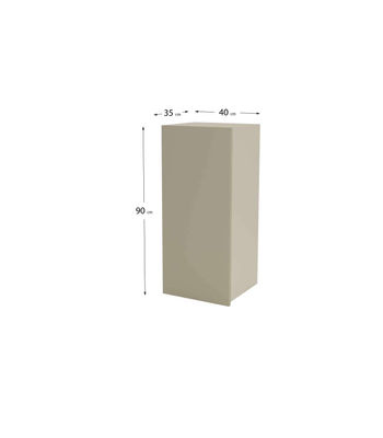 Mueble de cocina alto con una puerta en gris cream y vison. 90 cm(alto)40 - Foto 3